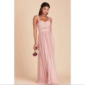 Birdie Grey Bridesmaid Elyse Dress Mesh Dusty Rose